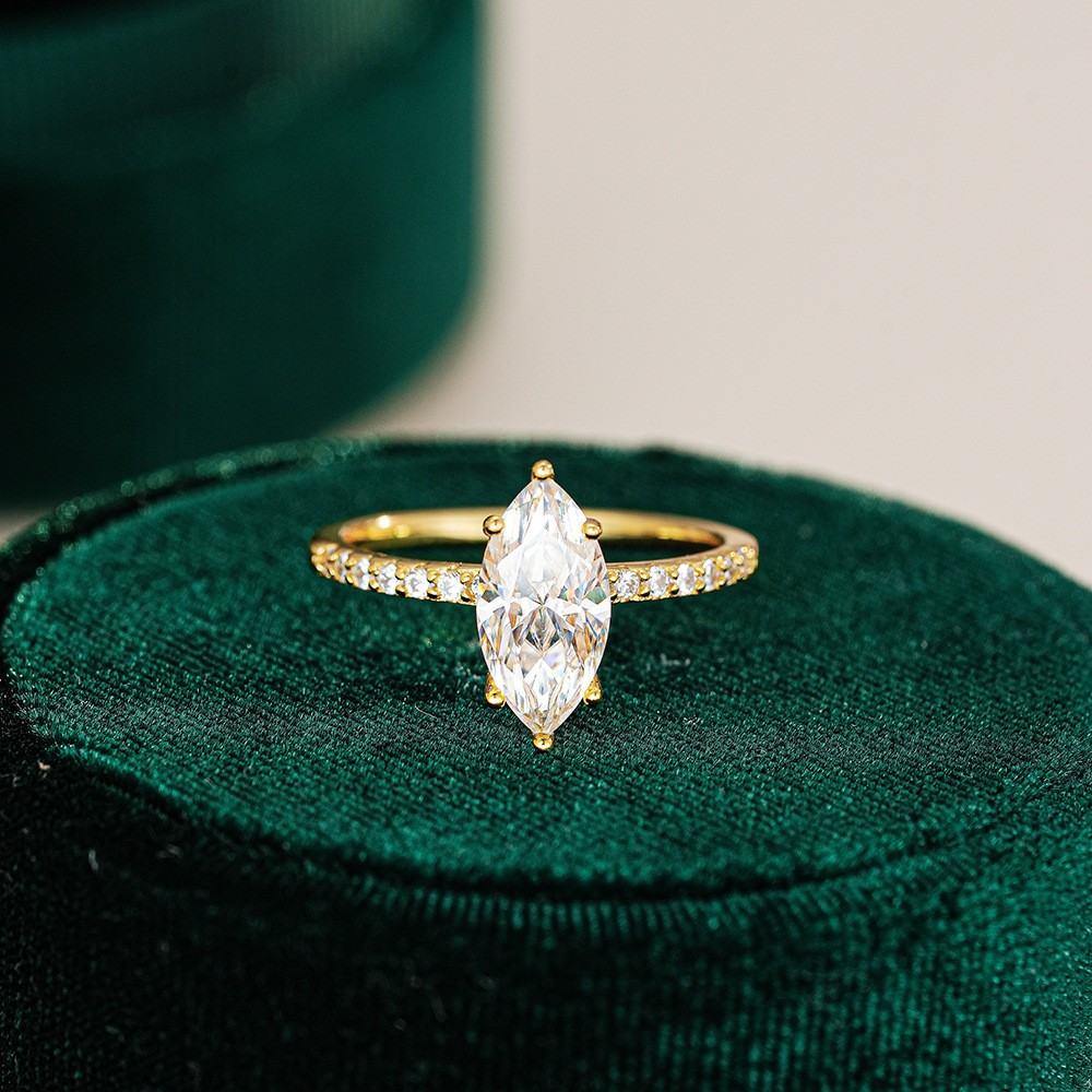 Moissanite Marquise Ring