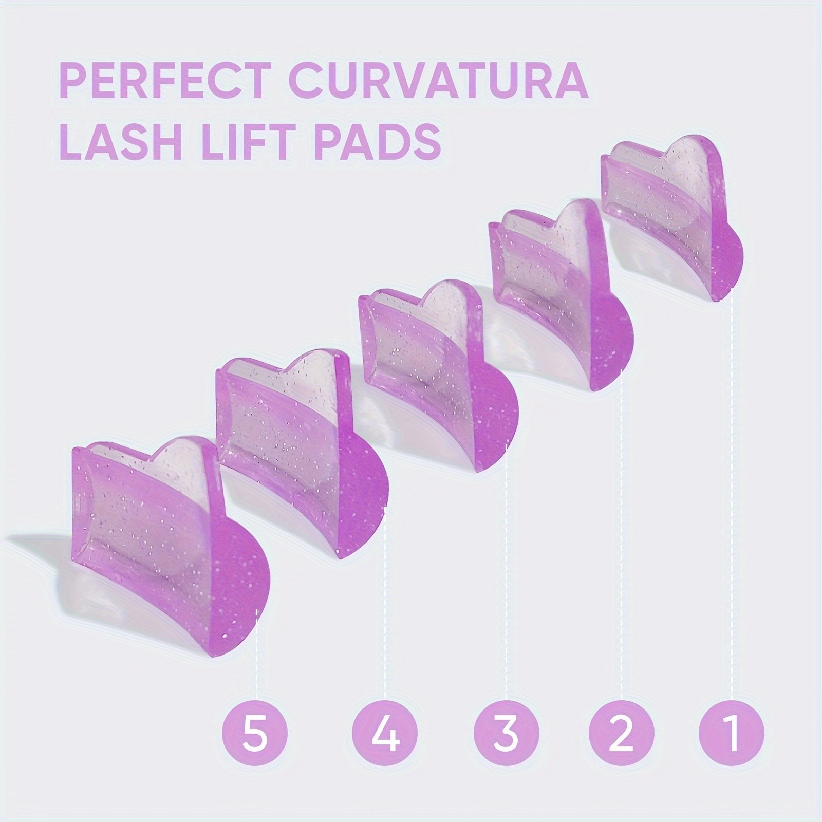 Lomansa 5 Pairs Super Elastic Eyelash Lifting Pads