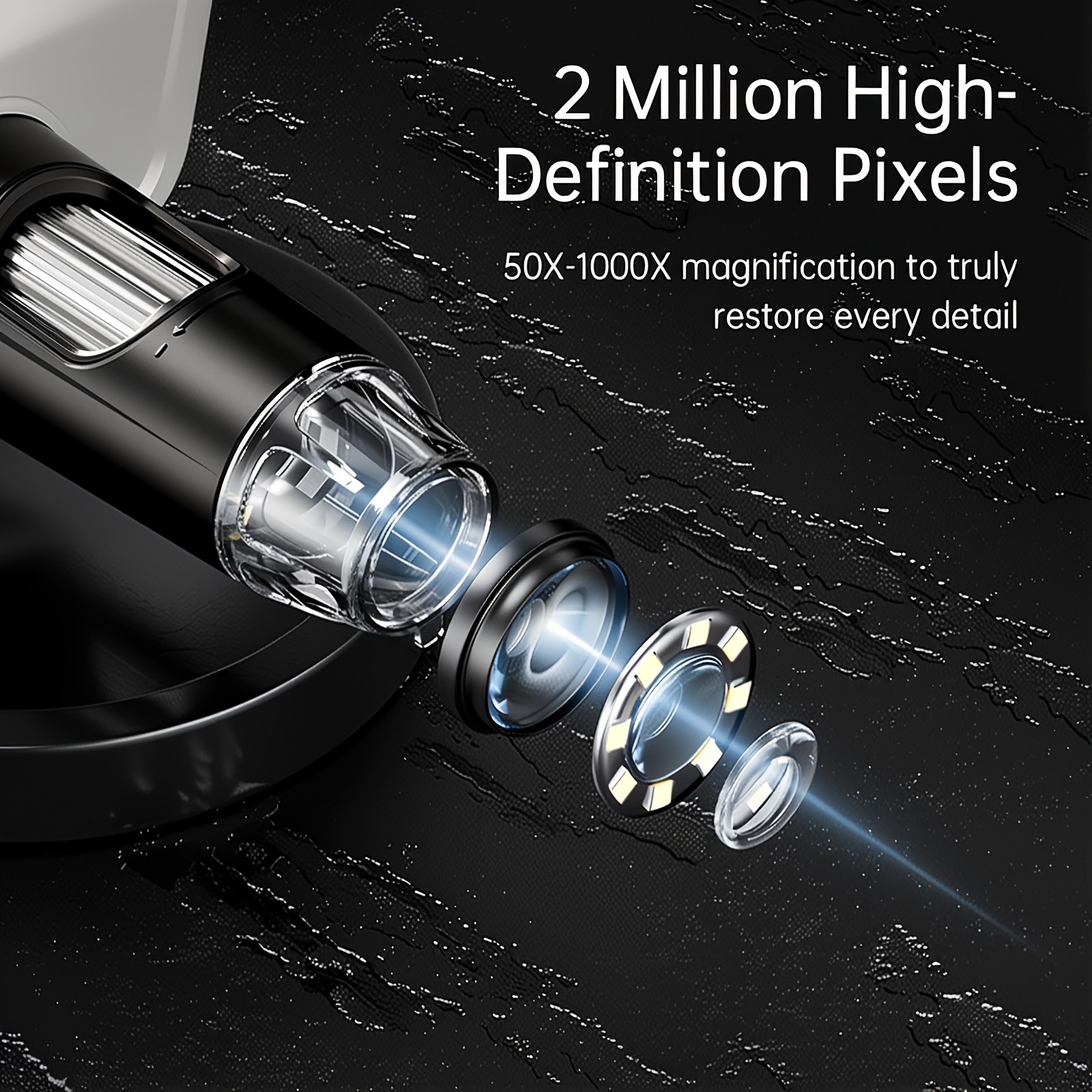 10.92cm Industrial Microscope with 1000x Magnification