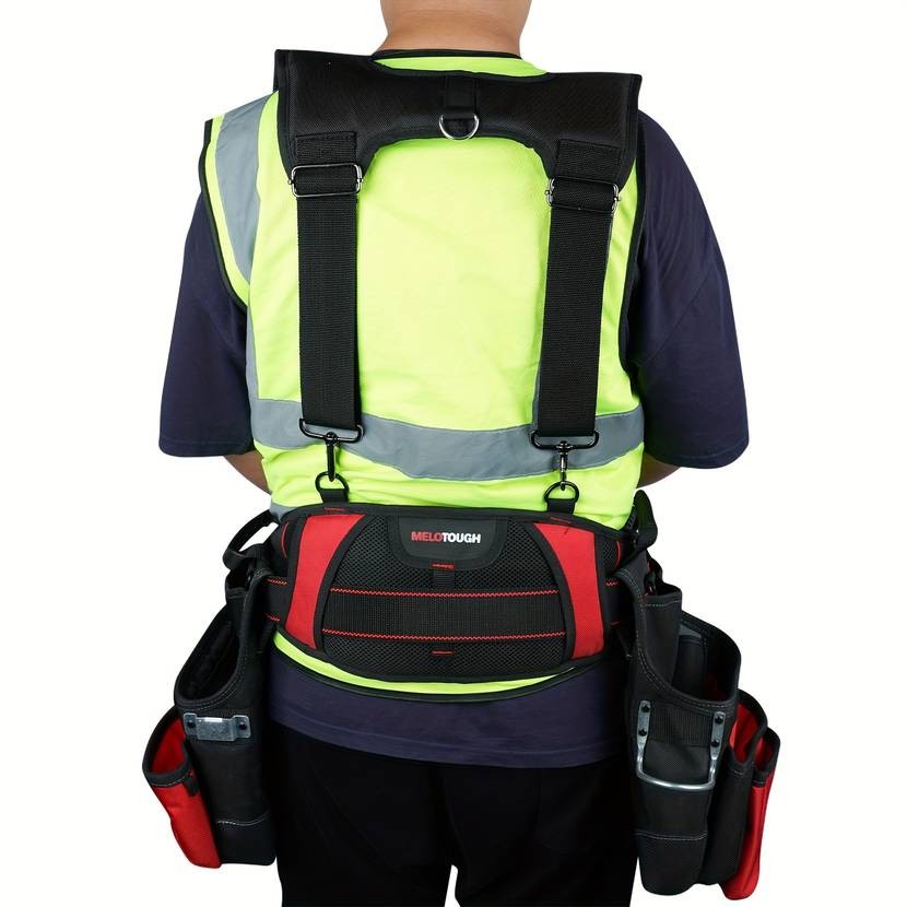 MELOTOUGH Heavy Duty Padded Tool Belt Suspenders for Men – Ultimate Comfort and Support for Heavy-Duty Work