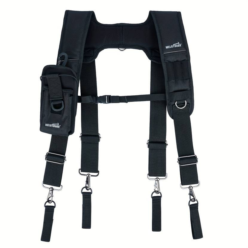 MELOTOUGH Heavy Duty Padded Tool Belt Suspenders for Men – Superior Comfort and Support for Heavy-Duty Work