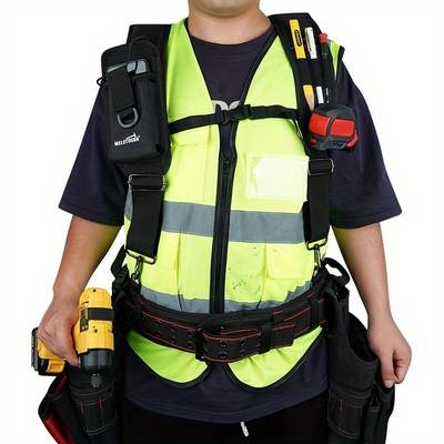 MELOTOUGH Heavy Duty Padded Tool Belt Suspenders for Men – Superior Comfort and Support for Heavy-Duty Work