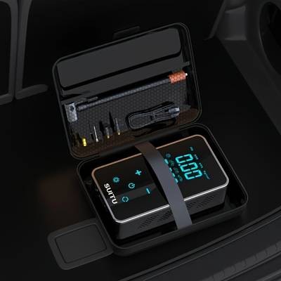 Suitu Portable Cordless Tire Inflator with Digital Pressure Gauge & LED Light – Quick and Efficient Tire Inflation for Every Emergency