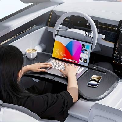 Suitu Car Desk & Armrest Box with Laptop Tray – The Ultimate Space-Saving Work Companion for Your Car
