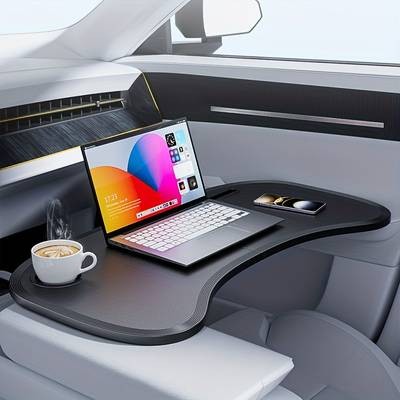 Suitu Car Desk & Armrest Box with Laptop Tray – The Ultimate Space-Saving Work Companion for Your Car