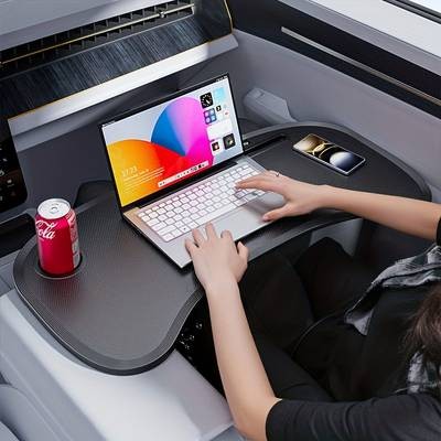 Suitu Car Desk & Armrest Box with Laptop Tray – The Ultimate Space-Saving Work Companion for Your Car