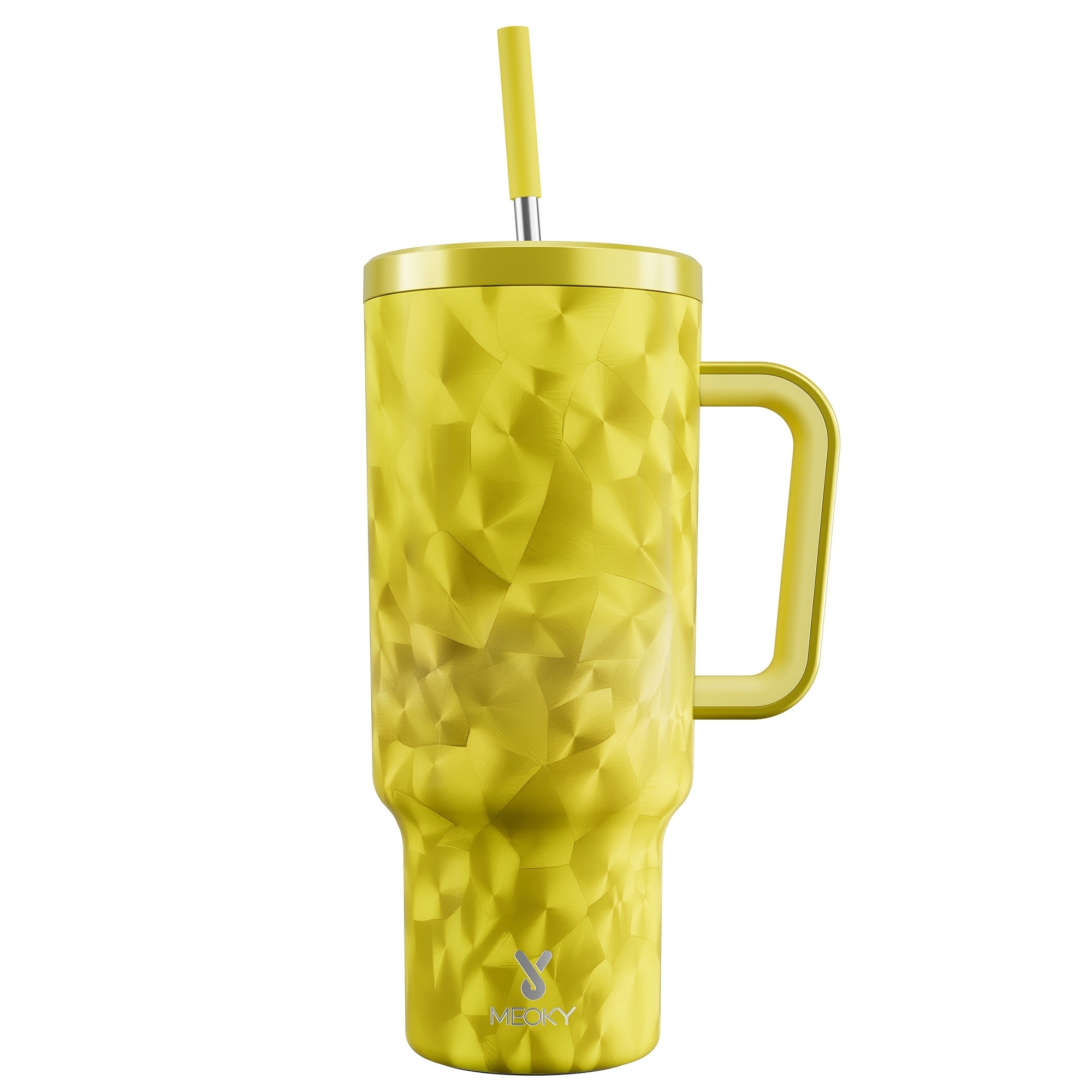 MEOKY 40oz Stainless Steel Tumbler with Lid and Straw