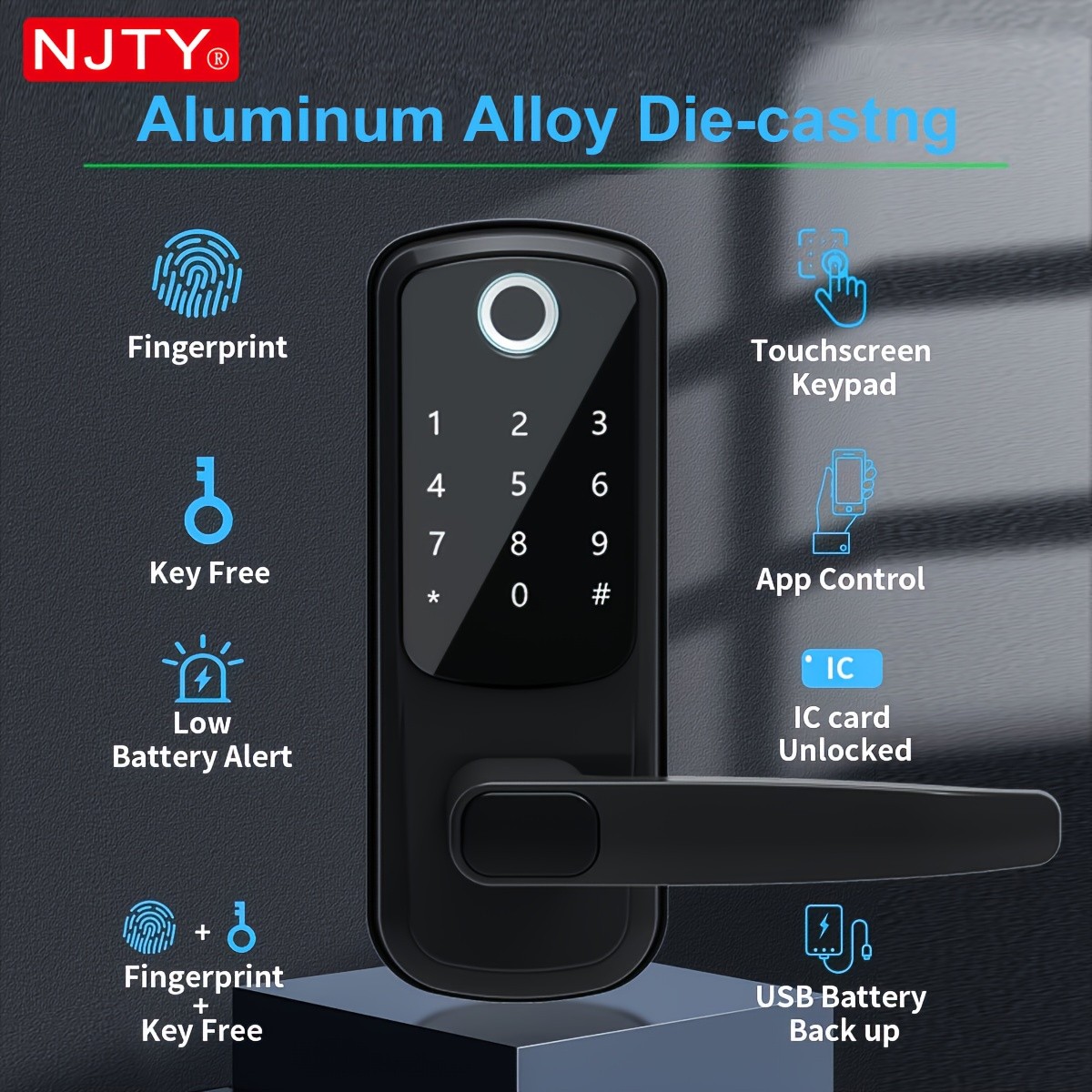 NJTY Smart Door Lock B07