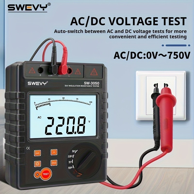 SWEVY SW3050 Multifunctional Digital Megohmmeter