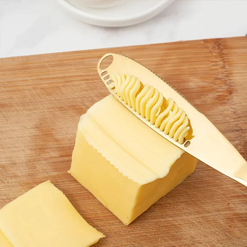 MAMSHIB Stainless Steel 3-In-1 Butter Spreader – Curler, Slicer, and Spreader with Serrated Edge