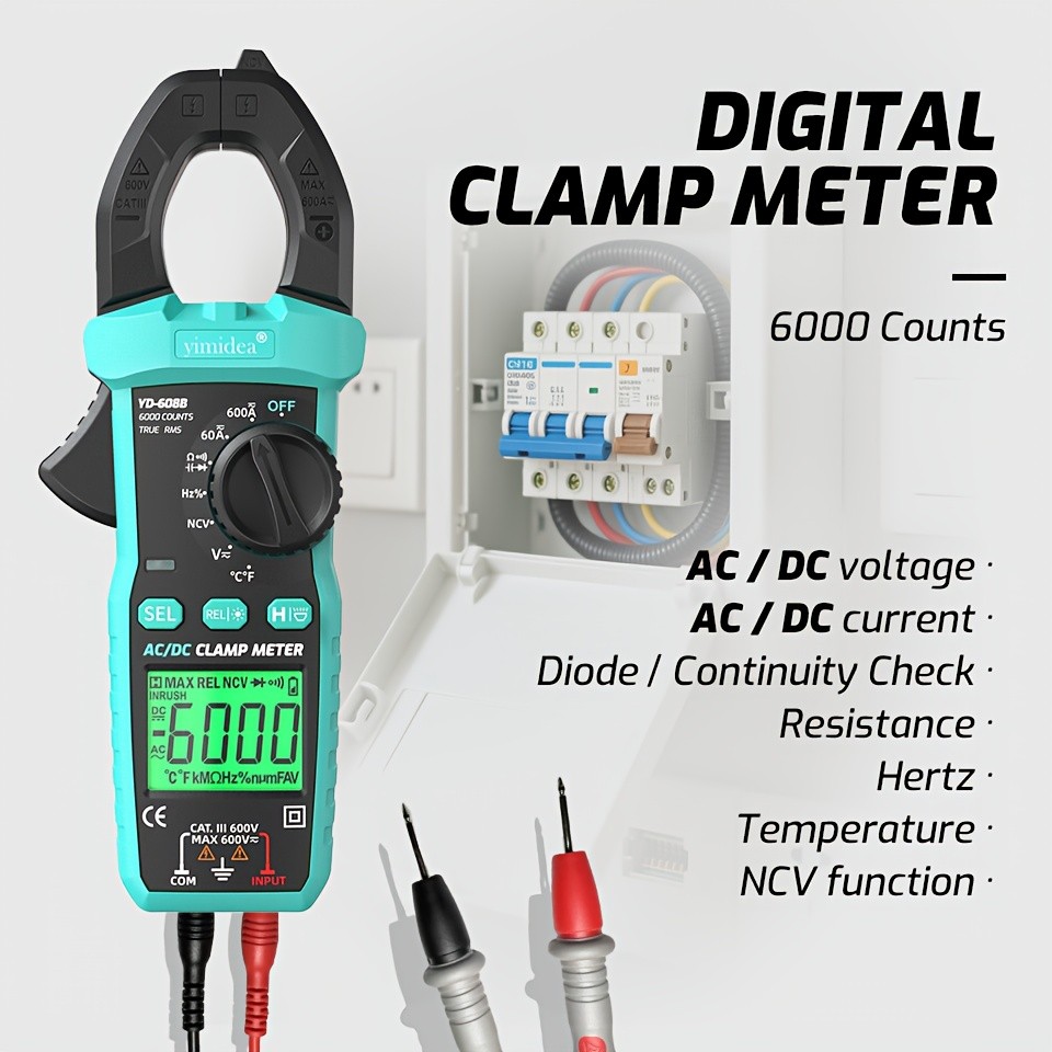 YIMIDEA True RMS Digital Clamp Meter Multimeter