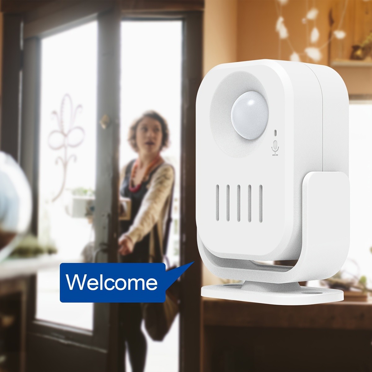 RUOCIN Smart Voice-Activated Motion Detector with Infrared Sensor