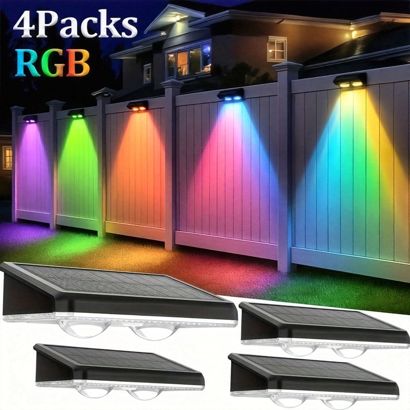 AIPUSI 4/2 Packs Solar Fence Decorative Lights