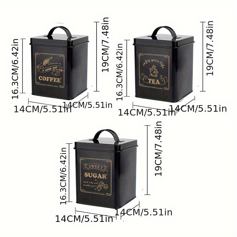 NYKA INMAN 3pcs Food Storage Cans