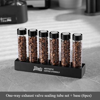 BINCOO Coffee Bean Storage Jar with One-Way Air Vent & Funnel – Preserve Freshness with Style