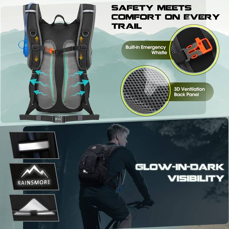 RAINSMORE 18-Litre Hydration Pack with Water Bladder – Stay Hydrated on the Go