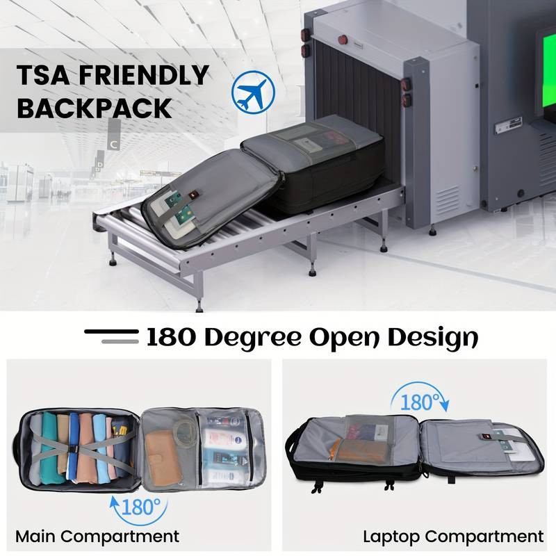 RAINSMORE 43.18cm Laptop Backpack – Versatile 40L Travel Daypack for Business and Everyday Use