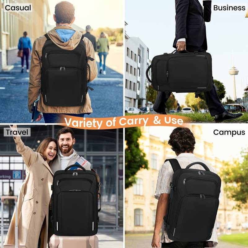 RAINSMORE 43.18cm Laptop Backpack – Versatile 40L Travel Daypack for Business and Everyday Use