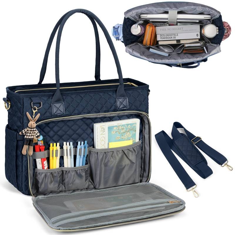 RAINSMORE Women's 39.62cm Laptop Tote Bag – Stylish, Practical, and Professional Work Tote