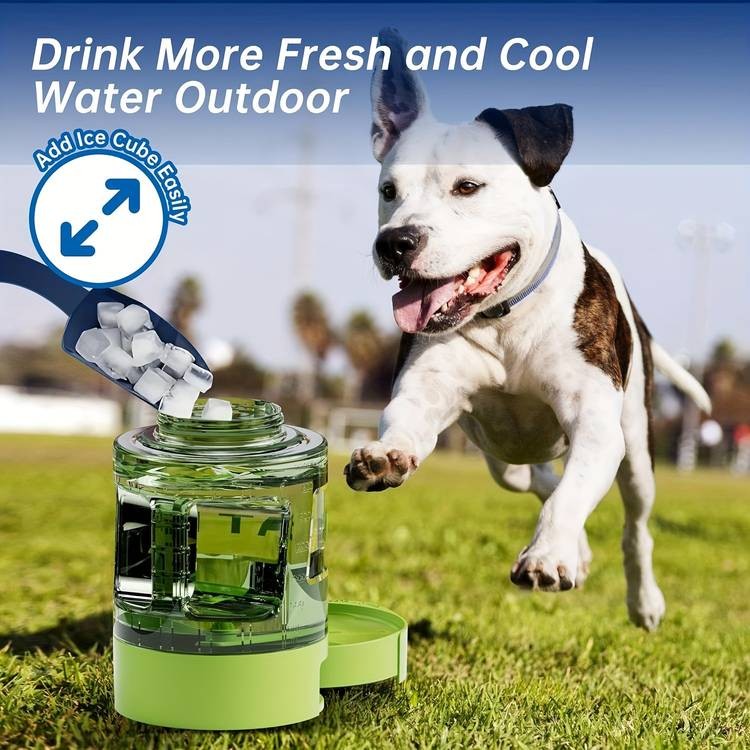 LESOTC 74oz Portable Dog Water Bottle with Built-In Bowl – Hydration On the Go for Your Dog