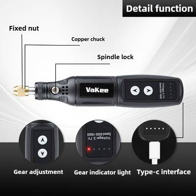 24pcs/54pcs/71pcs Mini Drill Portable Handheld Micro Sanding Pen – Cordless Rotary Tool for Craft Projects and Detail Work