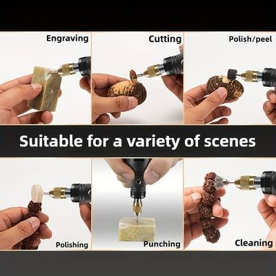 24pcs/54pcs/71pcs Mini Drill Portable Handheld Micro Sanding Pen – Cordless Rotary Tool for Craft Projects and Detail Work