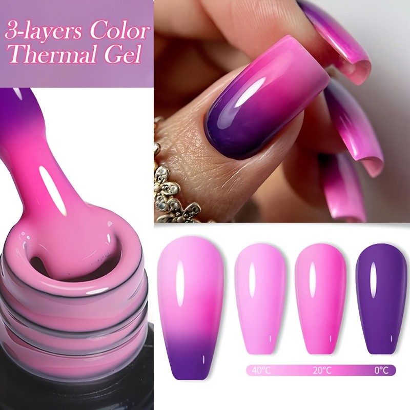 LILYCUTE 7ml 3 Layers Thermal Nail Gel Polish