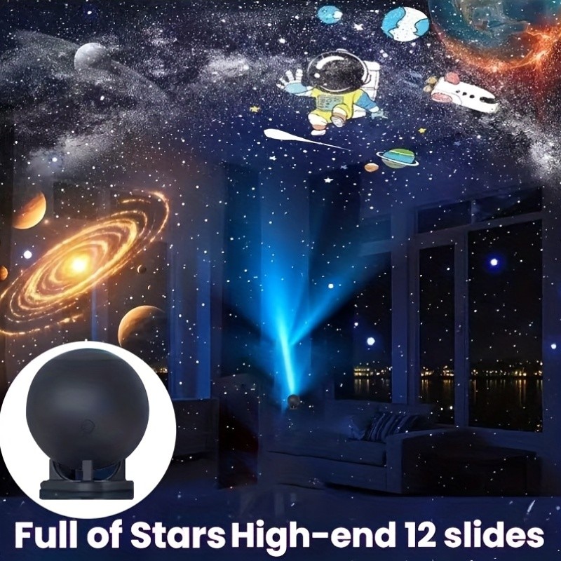 USB Projector Light with Multiple Patterns and Adjustable Brightness