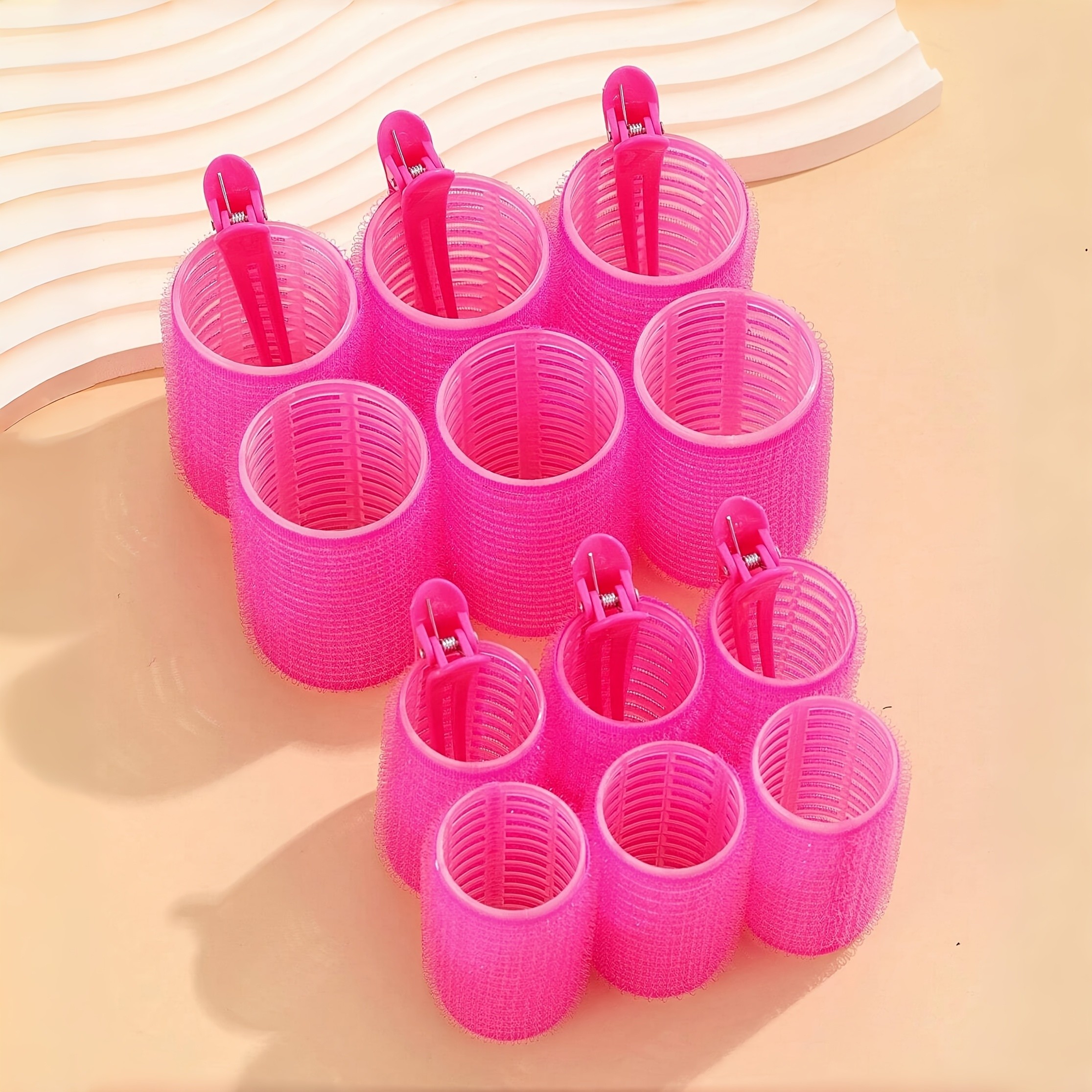 THCBME 18pcs Set of Large Hair Curls with Clips