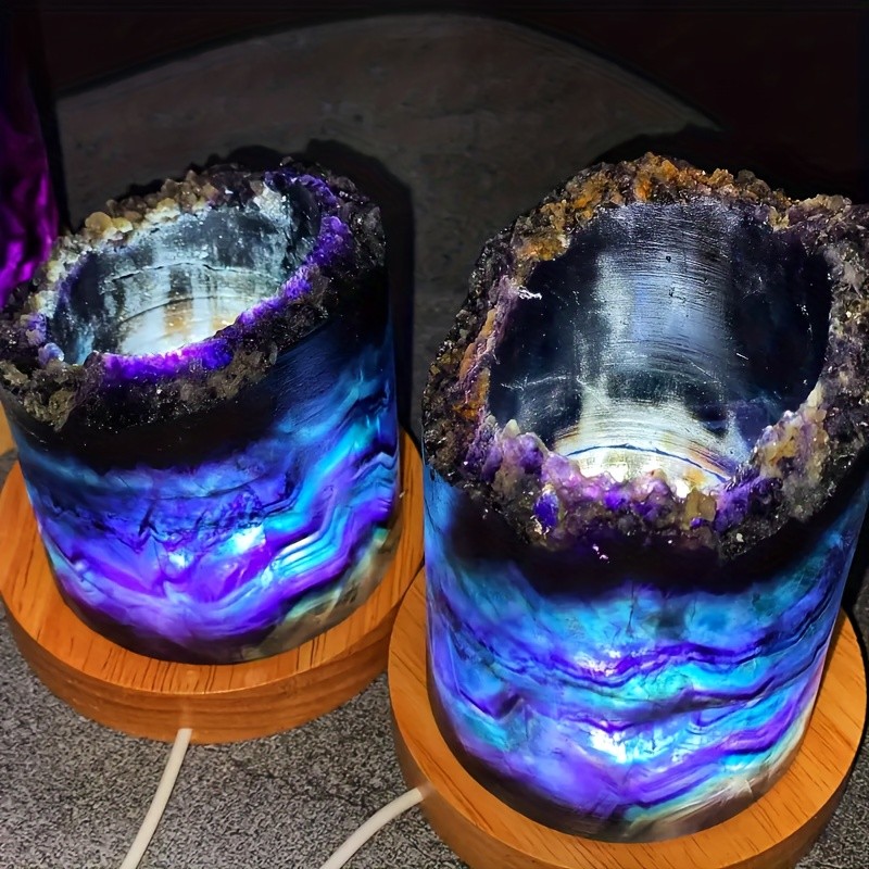 1pc Elegant Rainbow Fluorite Lamp