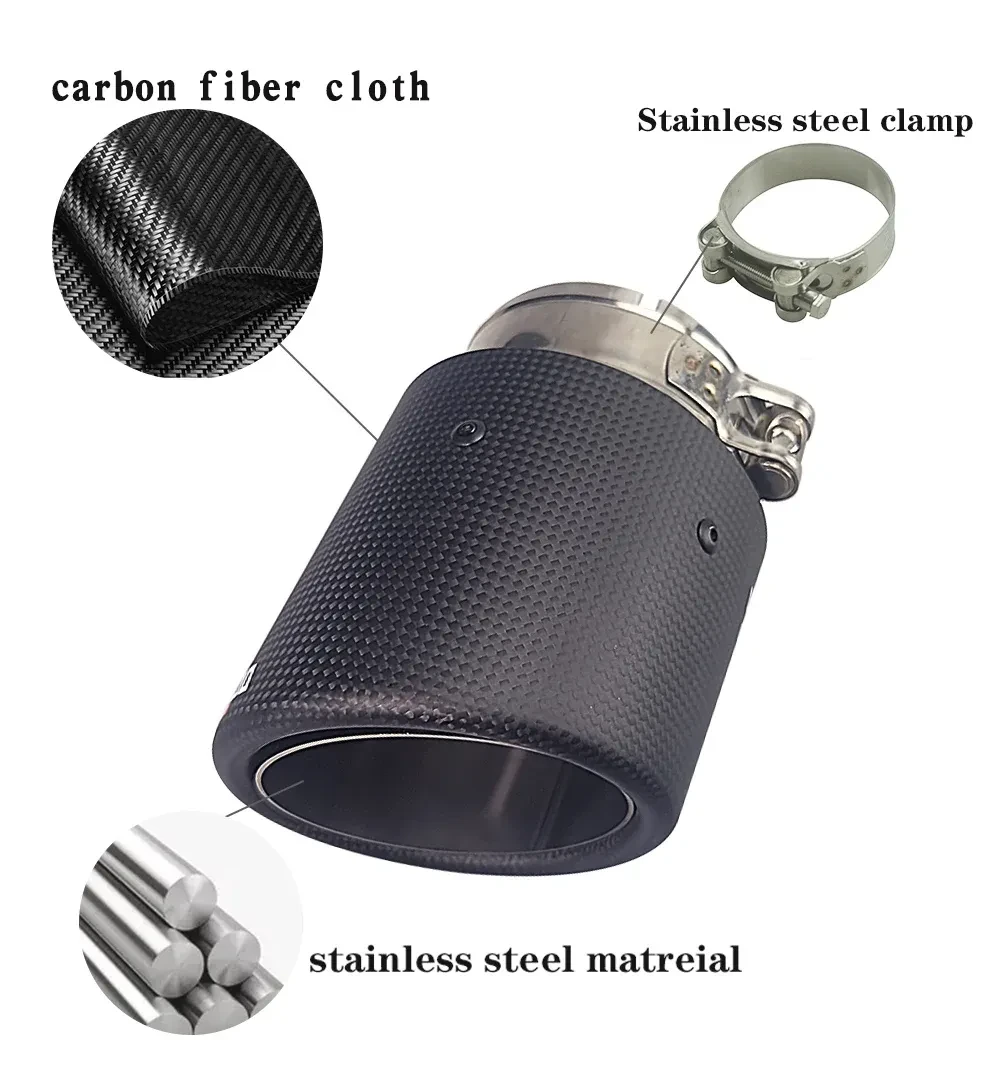 Carbon Fiber Exhaust Pipe Muffler Tip
