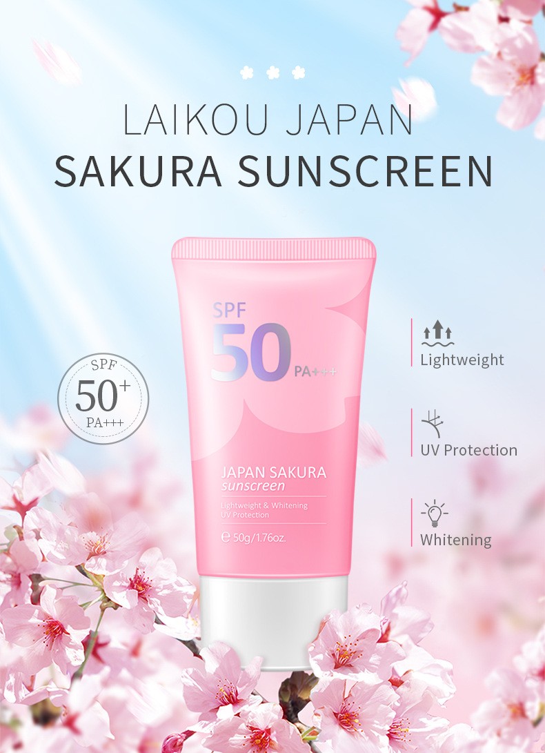 Laikou Japan Sakura Sunscreen – Ultimate Protection with SPF 50+