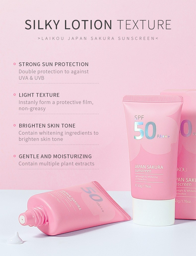 Laikou Japan Sakura Sunscreen – Ultimate Protection with SPF 50+