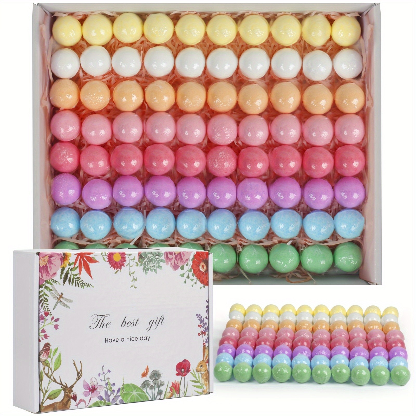 80pcs IHAVE Rose Scented Bath Bombs Set
