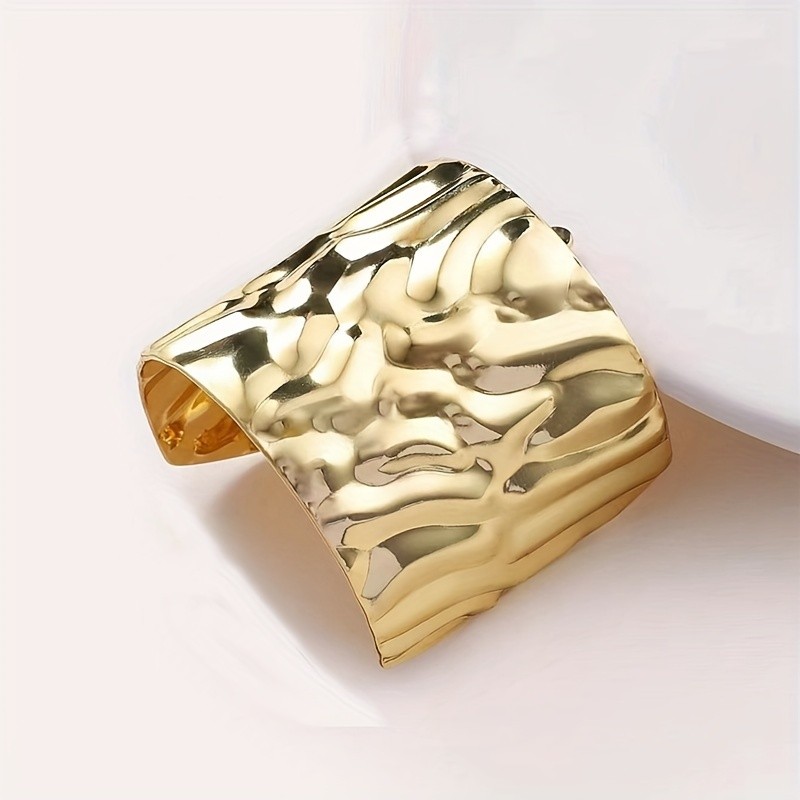 AYLHFO 1pc New Metal Irregular Concave Lava Inlay Hair Clip