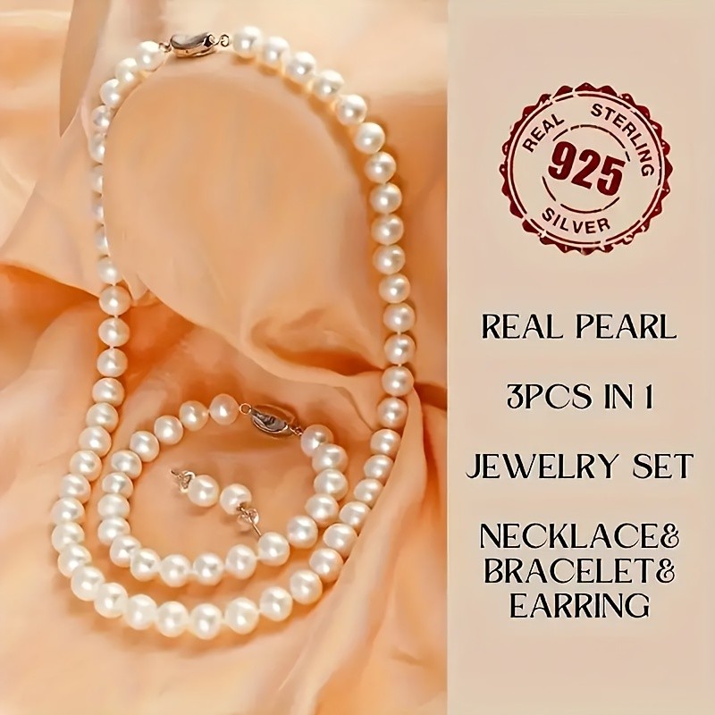ARTPAGE Delicate Freshwater Pearls Necklace with Clappers