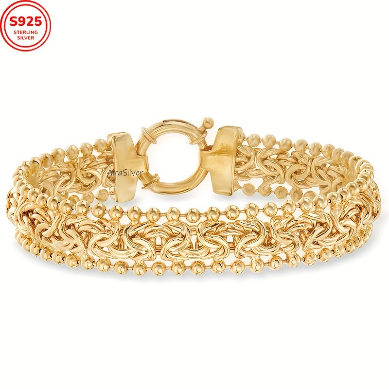 ARTPAGE 925 Silver 20cm Classic Grass Rope Women's Bracelet