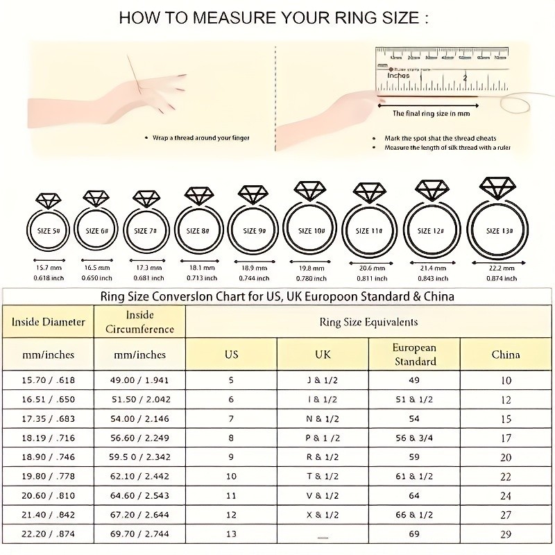 VOPU Luxurious 5-Carat Moissanite Solitaire Ring