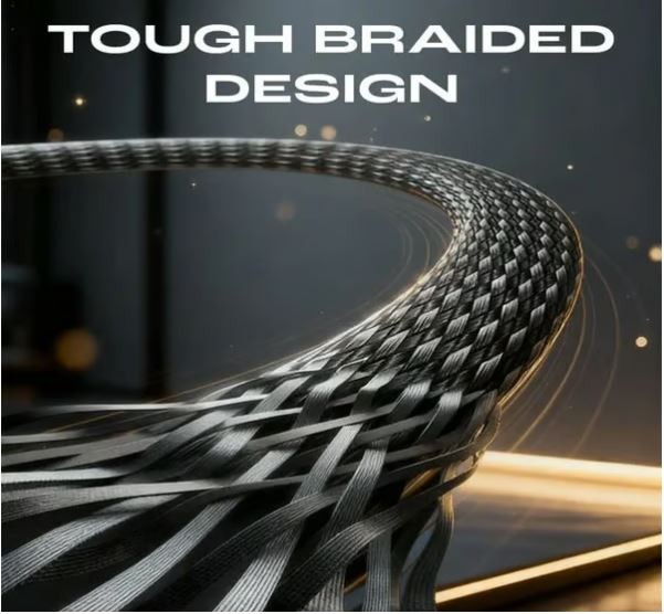 2-in-1 Invisible Holder Charger Cable - 240W Fast Charging Cord with Built-In Phone Stand