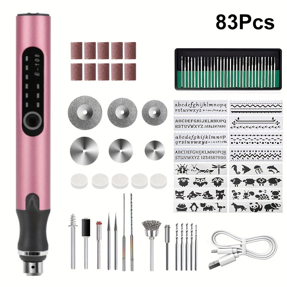 JENABOM Portable Pink Electric Engraving Pen