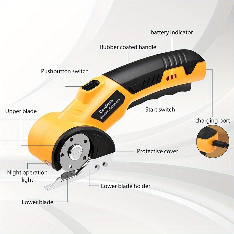 JENABOM USB Rechargeable Handheld Electric Scissors