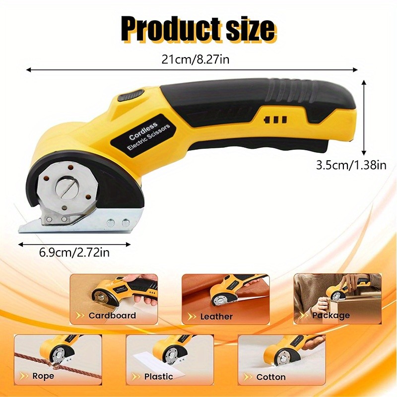 JENABOM USB Rechargeable Handheld Electric Scissors