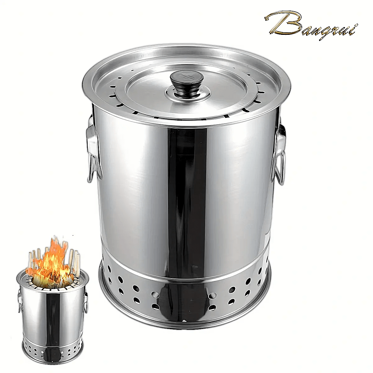 BANGRUI Portable Vertical Stainless Steel Charcoal Grill