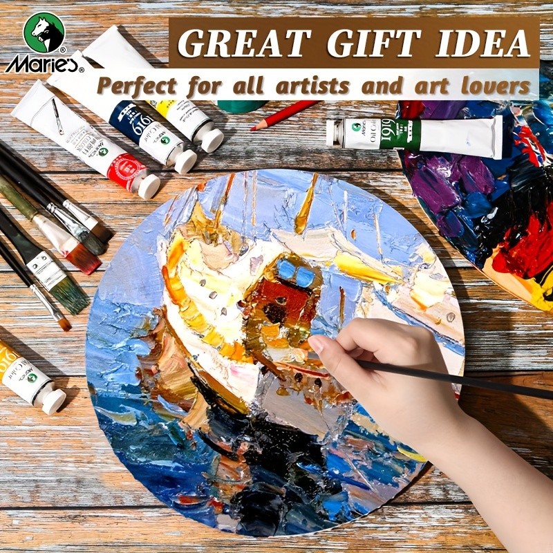 Marie's Linen Round Stretched Canvas Set