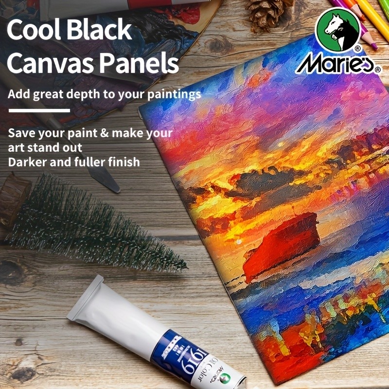 Marie's 24 Packs White Stretched Canvas Panels