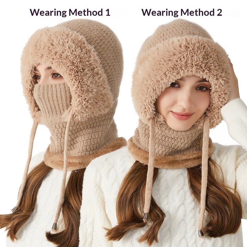 3 in 1 Beanie Hat For Women