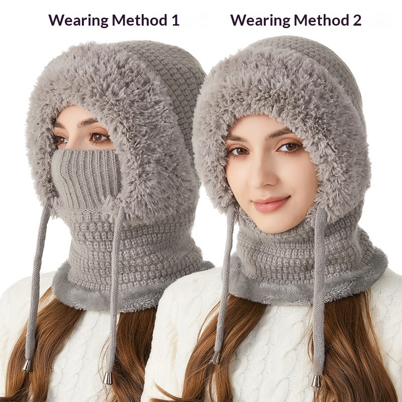 3 in 1 Beanie Hat For Women