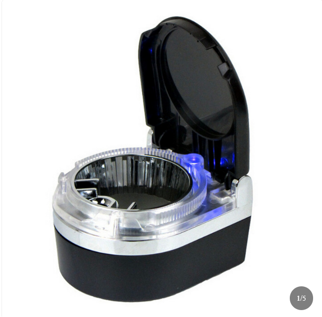 Automobile products Shun Wei car with ashtray three color belt LED car home dual-purpose ashtray