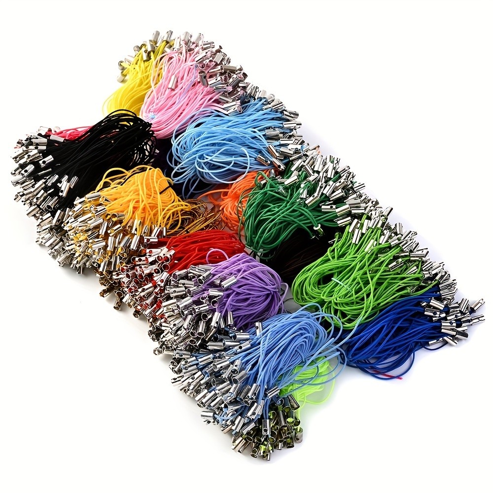 100pcs 55mm Multicolor Lanyard String Keychain Thread