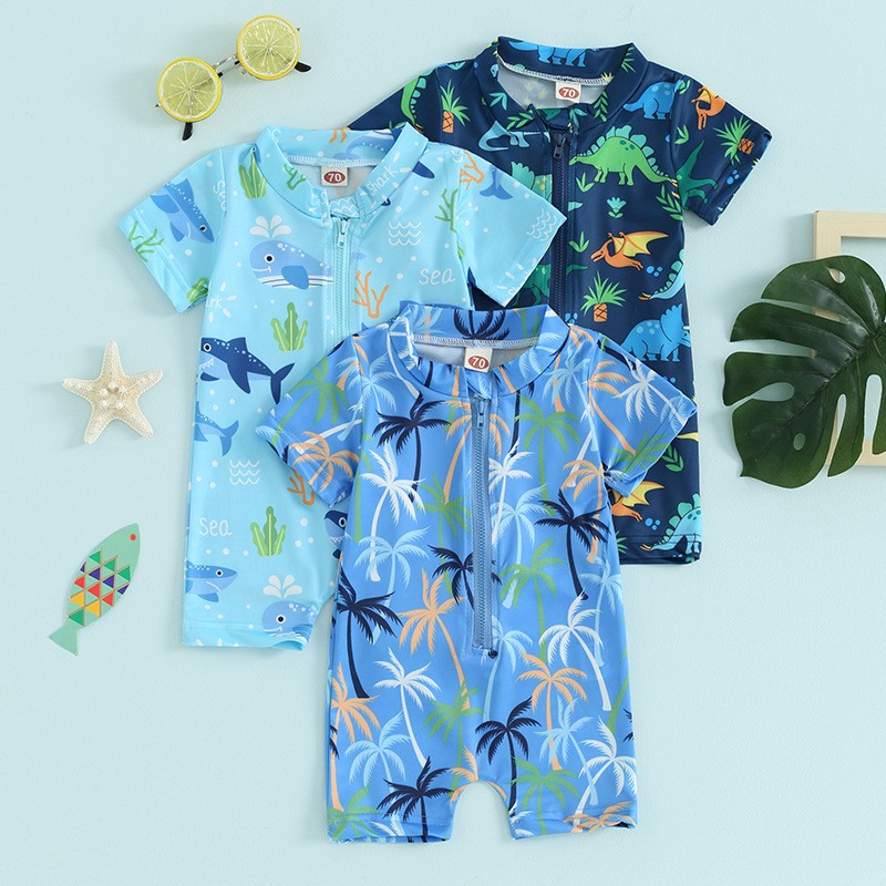 Baby Boy Short Sleeve Swimsuit